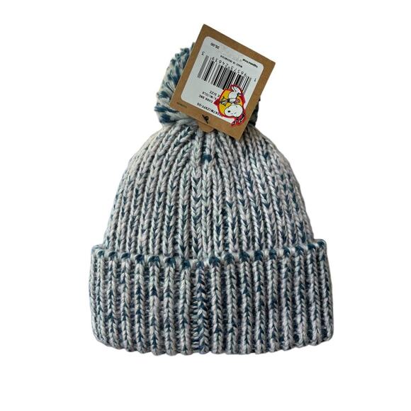 The North Face Kids White Cozy Chunky-Knit Fleece-Lined Pom-Pom Beanie One Size - Picture 3 of 5